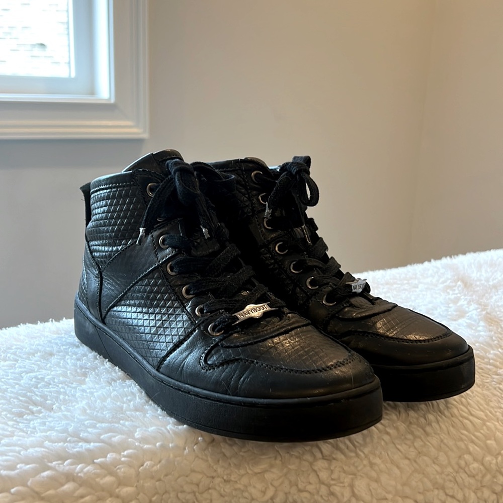 Navy Boot Sneakers